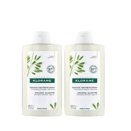 Klorane Oatmeal Shampoo, 2X400 Ml