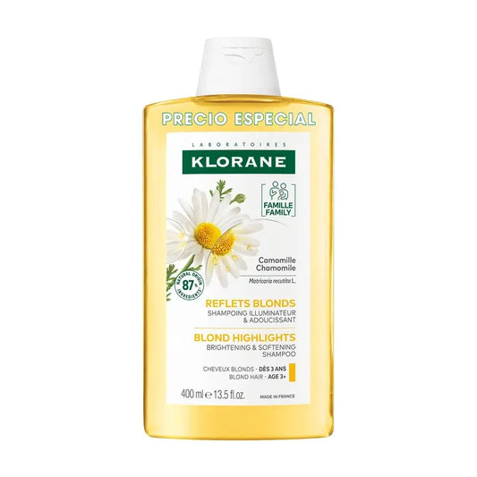 Klorane Camomile Shampoo Cleanses and Brightens, 400 ml