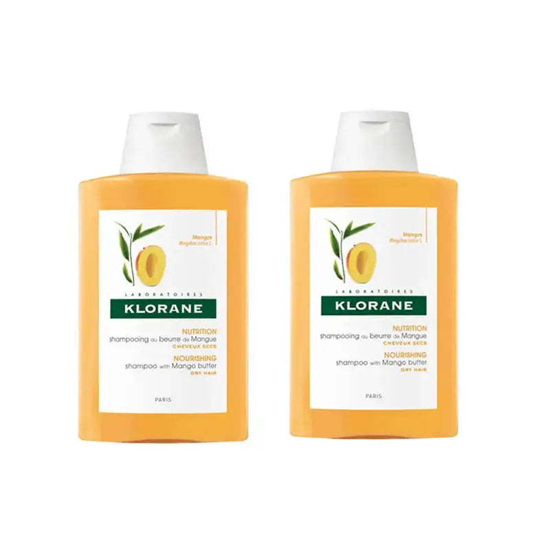 Klorane Nourishing Mango Shampoo, 2X200 Ml