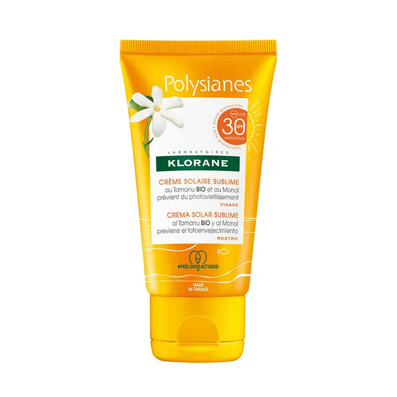 Klorane Polysianes SPF 30 Sublime Sun Cream with Tamanu Bio and Monoi, 50 ml