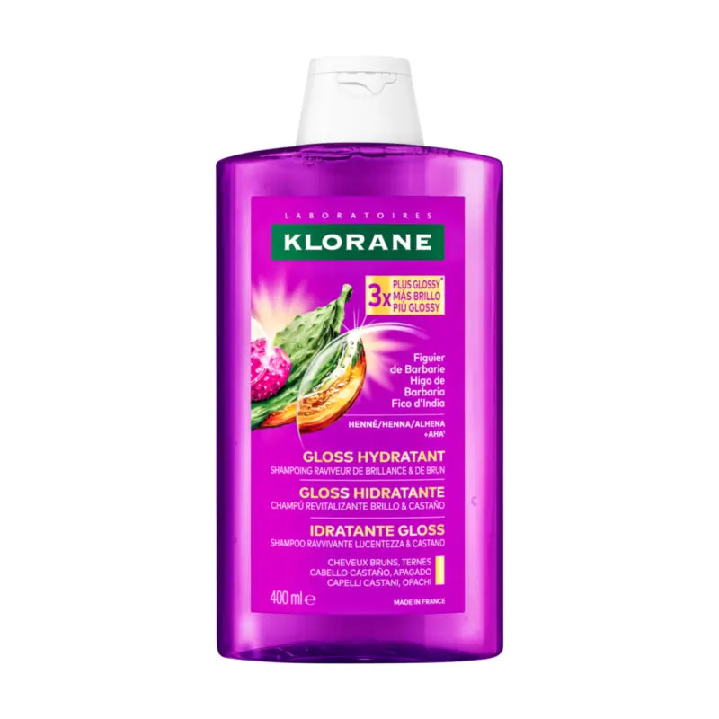 Klorane Gloss Hydratant Shampoo to Revive Shine and Brown Tones, 400 ml