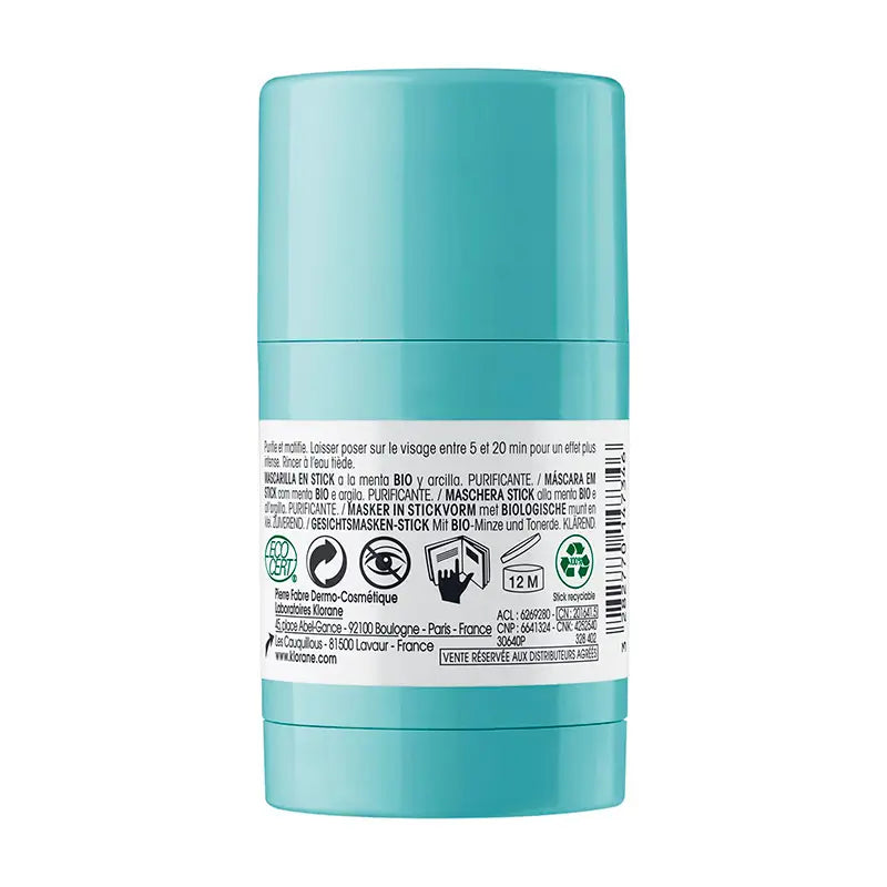 Klorane Organic Aquatic Mint and Clay Stick Mask 25g