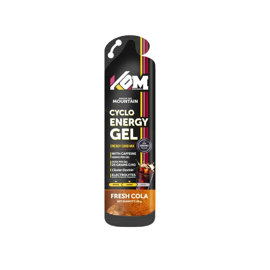 Kom Endurance Sports Nutrition Gels , box of 18 gels of 60g caffeine+magnesium+potassium cola flavour