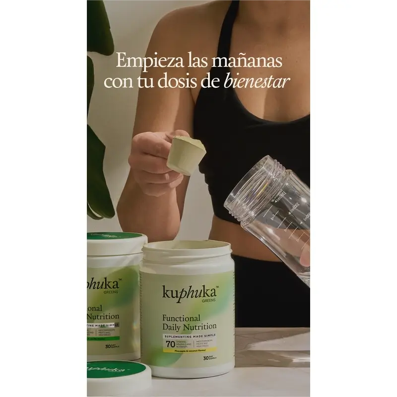Kuphuka Greens Nutritional Supplement 100% Natural & Holistic Pineapple & Coconut, 411 grams