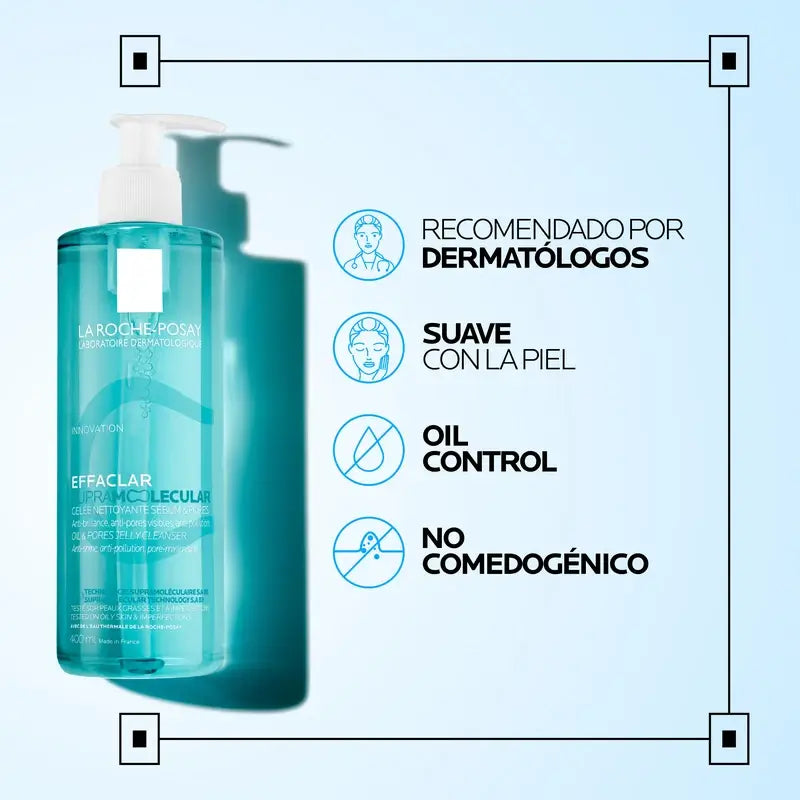 La Roche-Posay Effaclar Supramolecular Cleansing Gel, 400 ml
