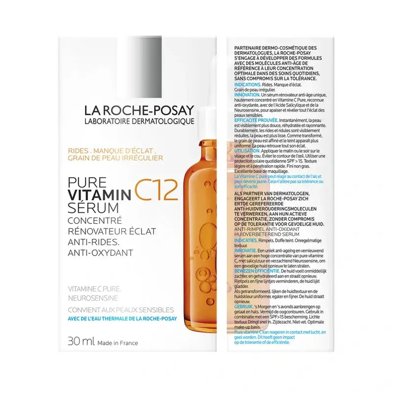 La Roche Posay Pure Vitamin C12 Antioxidant & Anti-Wrinkle Serum, 30 ml