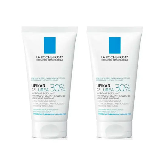 La Roche Posay Lipikar Urea Gel 30% - Moisturising Gel With Urea , Pack 2 x 50 ml