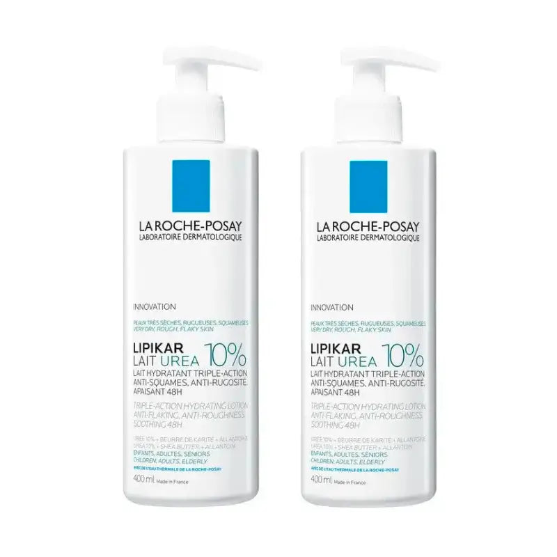 La Roche Posay Lipikar Lait Urea 10%, Pack 2 x 400 ml
