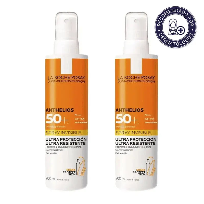 La Roche Posay Anthelios Invisible Spray Pack SPF 50+ Sunscreen Body, 2X200 ml