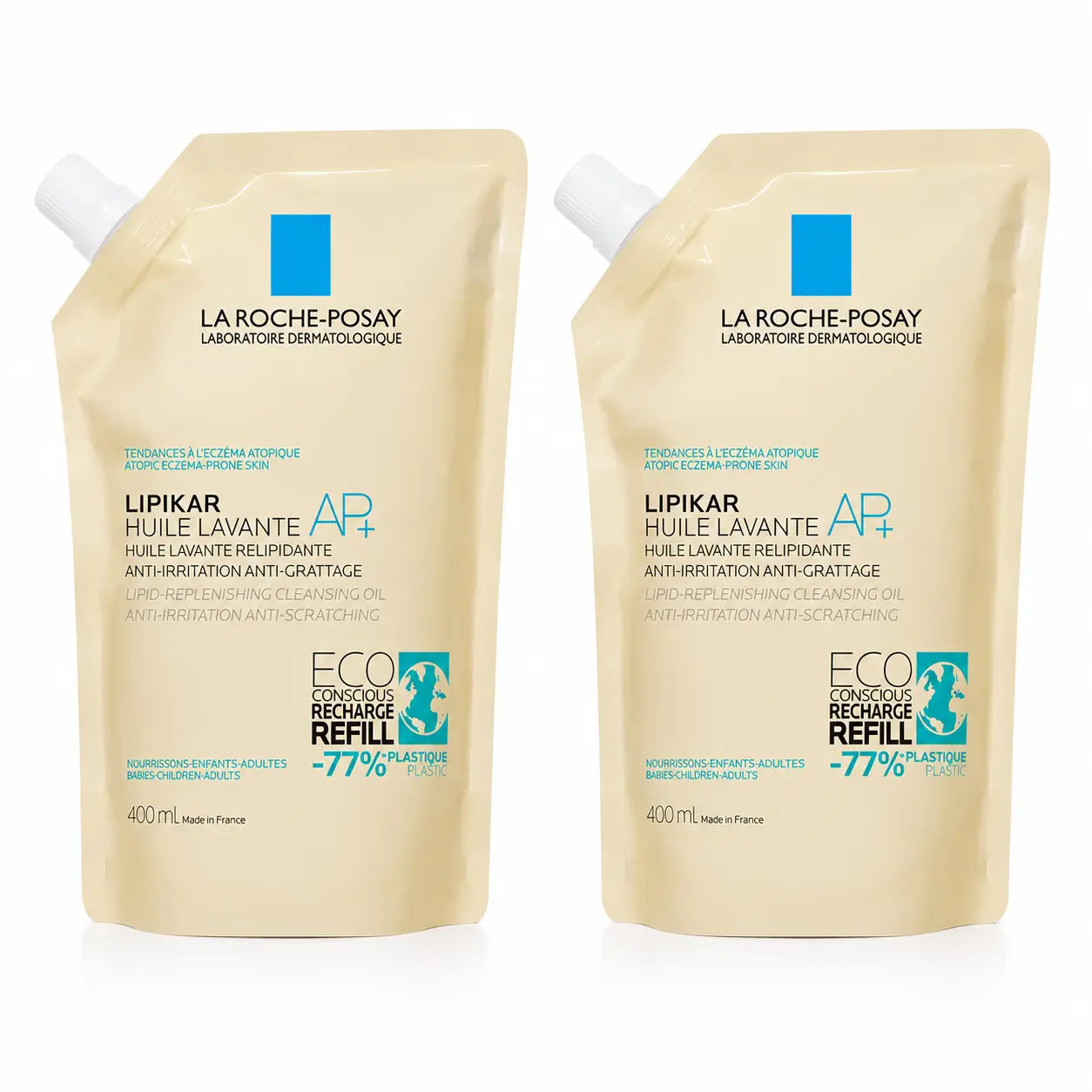 La Roche Posay Pack La Roche Posay Lipikar Washing Oil Ap+ Refill , 400 Ml, x2