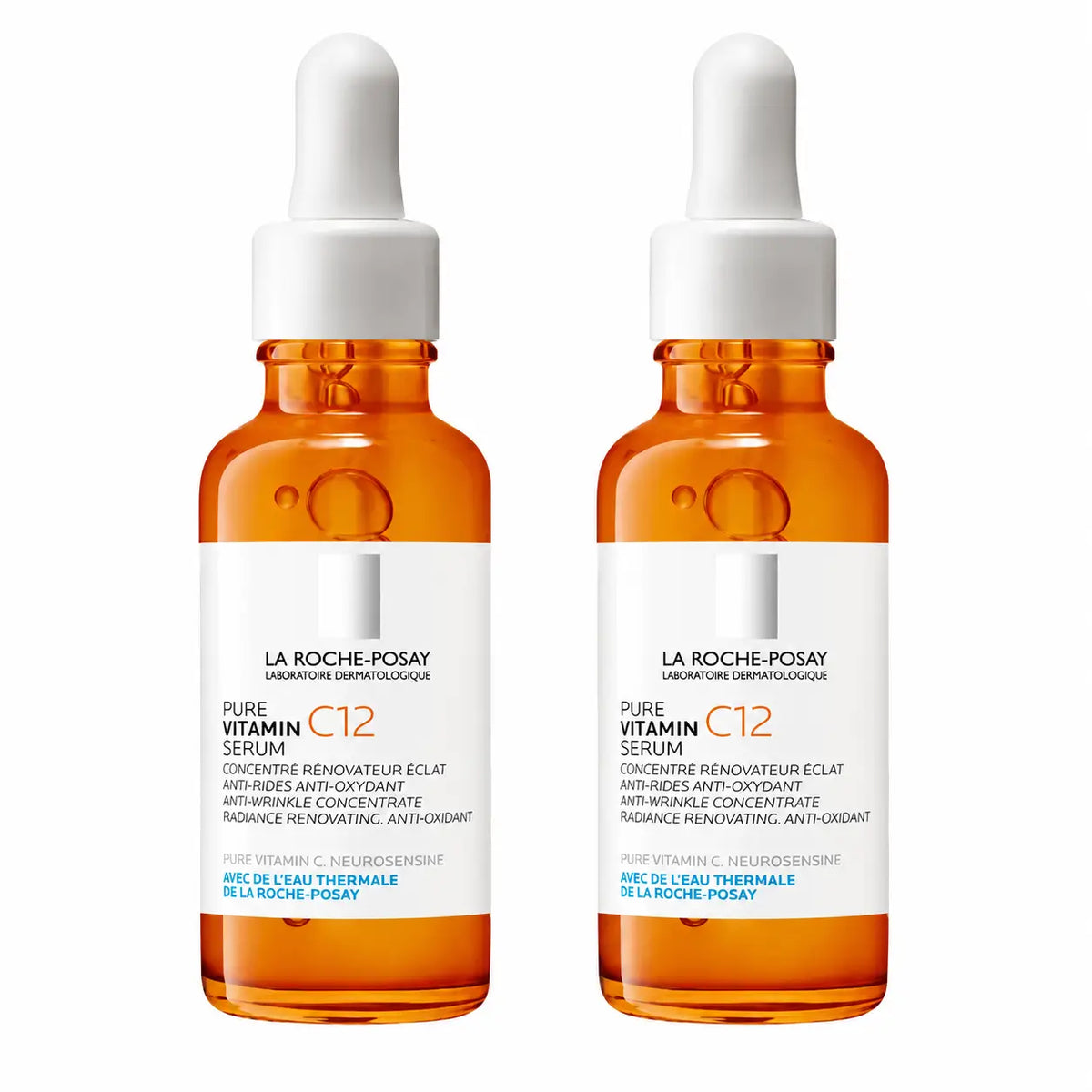 La Roche Posay Pure Vitamin C12 Antioxidant & Anti-Wrinkle Serum, Pack 2 x 30 ml