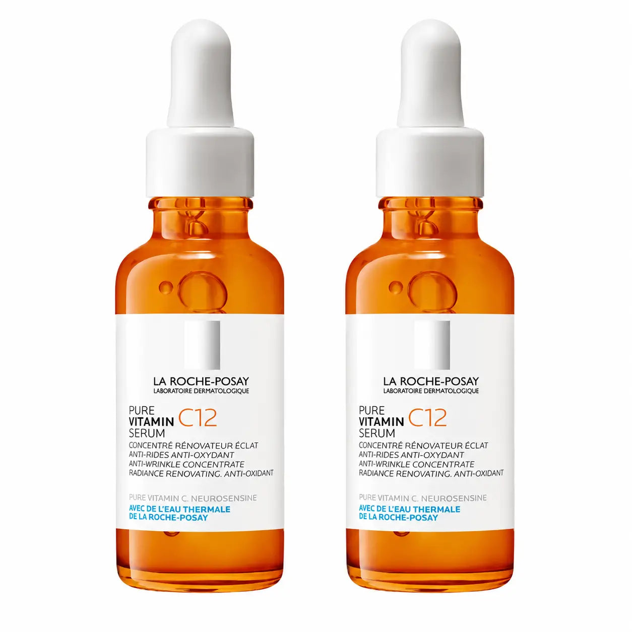 La Roche Posay Pure Vitamin C12 Antioxidant & Anti-Wrinkle Serum, Pack 2 x 30 ml
