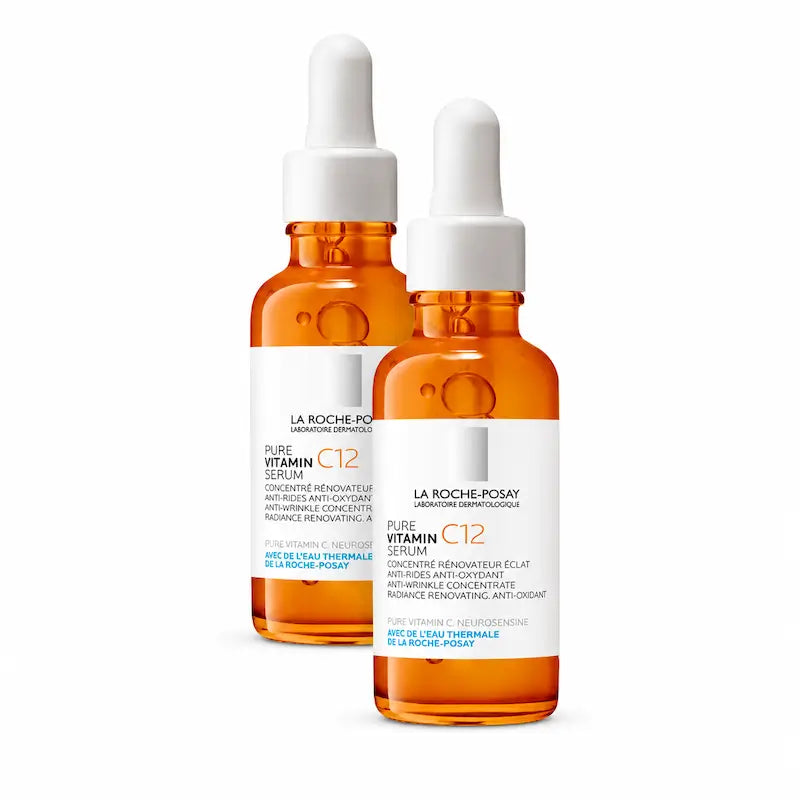 La Roche Posay Pure Vitamin C12 Antioxidant & Anti-Wrinkle Serum, Pack 2 x 30 ml