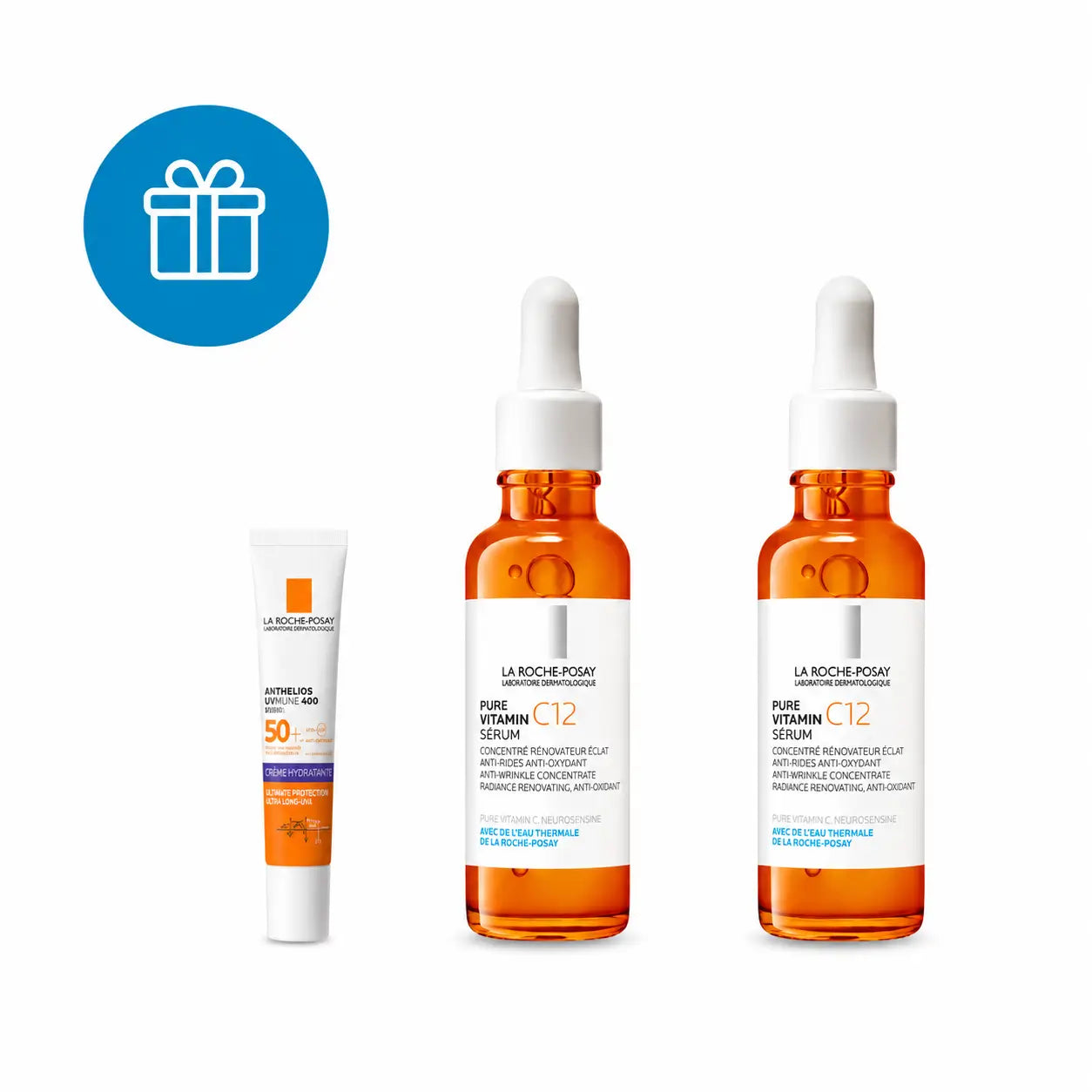 La Roche Posay Pure Vitamin C12 Antioxidant & Anti-Wrinkle Serum, Pack 2 x 30 ml