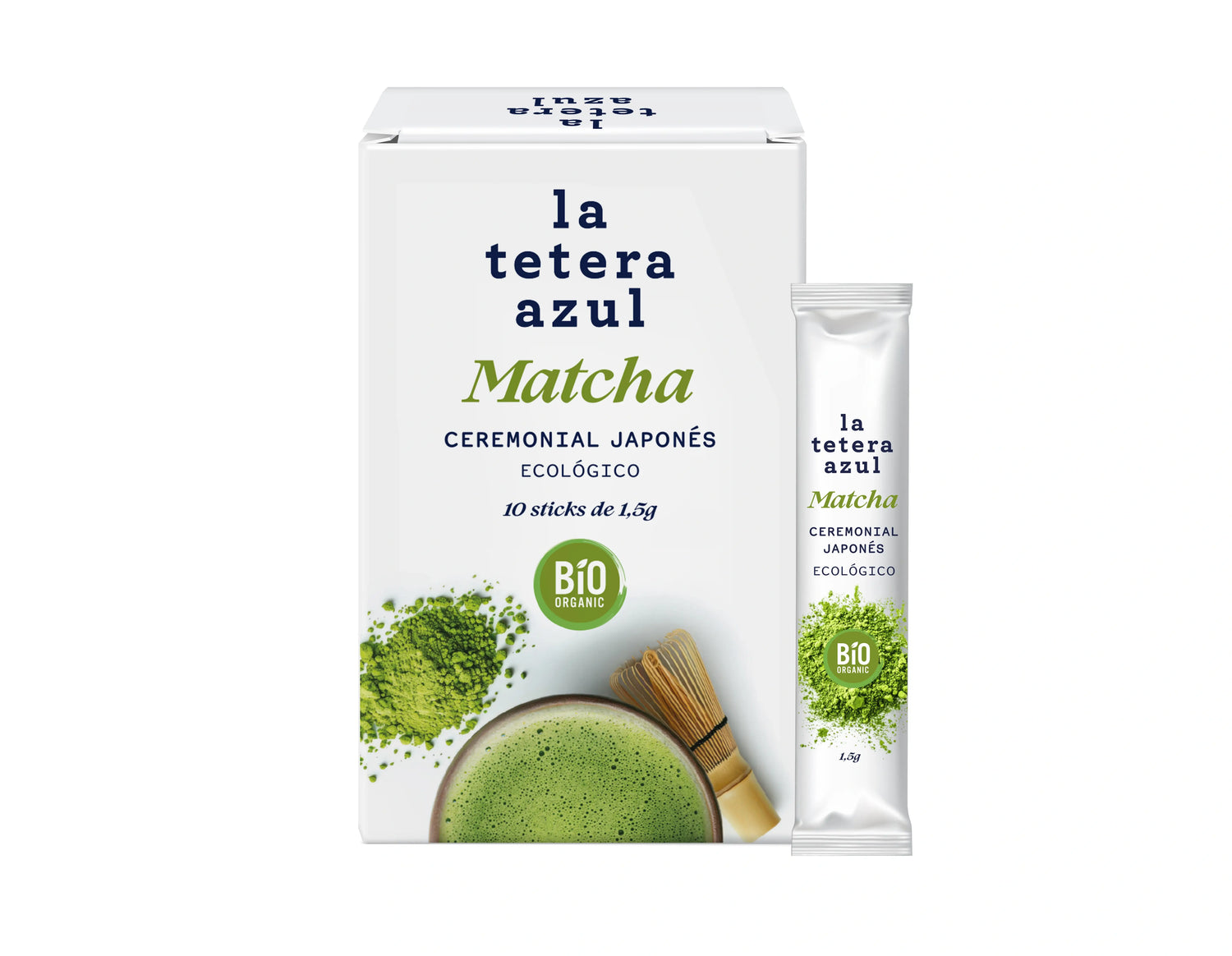 Ceremonial Premiun Japanese Matcha Blue Teapot Premiun 10 stick of 1,5g.