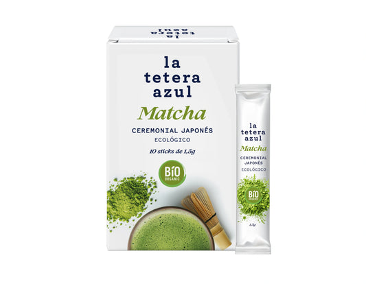 Ceremonial Premiun Japanese Matcha Blue Teapot Premiun 10 stick of 1,5g.