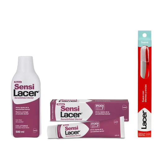 Lacer Sensilacer Sensitive Teeth Pack (Mouthwash + toothpaste + toothbrush)