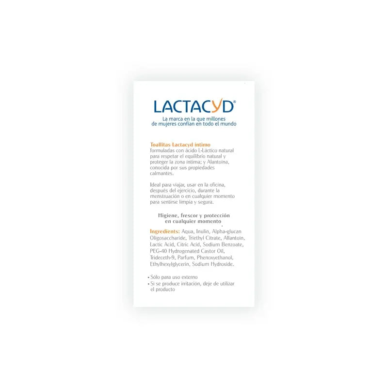Lactacyd Individual Intimate Hygiene Wipes 10 pieces