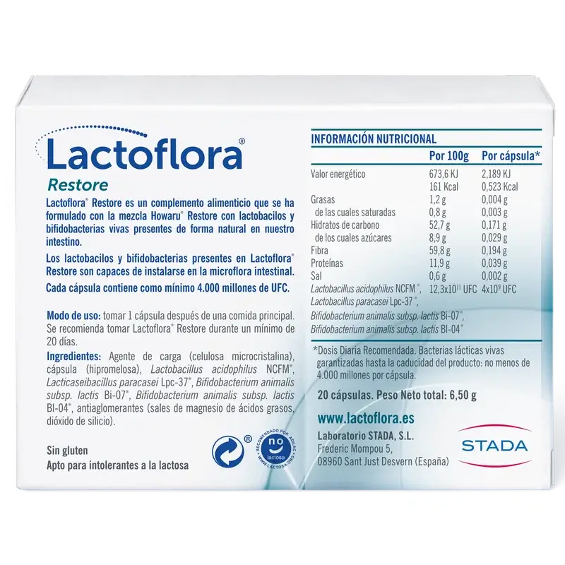 Lactoflora Restore Pack 3 x 20 capsules