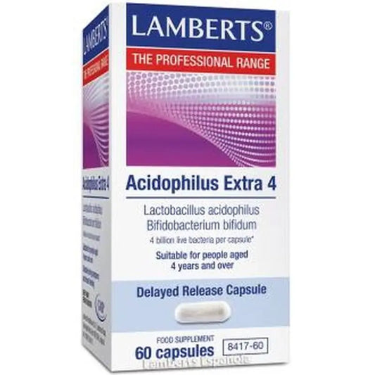 Lamberts Acidofilus Extra 4 S/Milk 60 Capsules (Cooling)