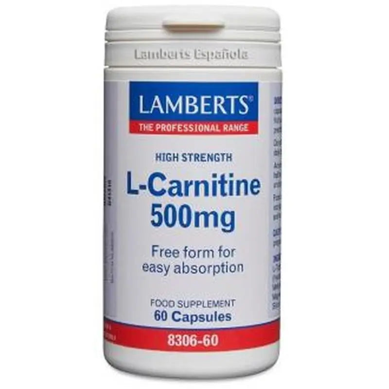 Lamberts L-Carnitine 500 Mg. 60 Capsules