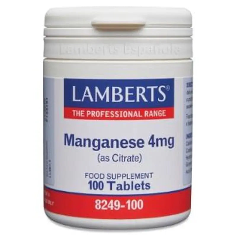 Lamberts Manganese Citrate 4Mg. 100 Capsules