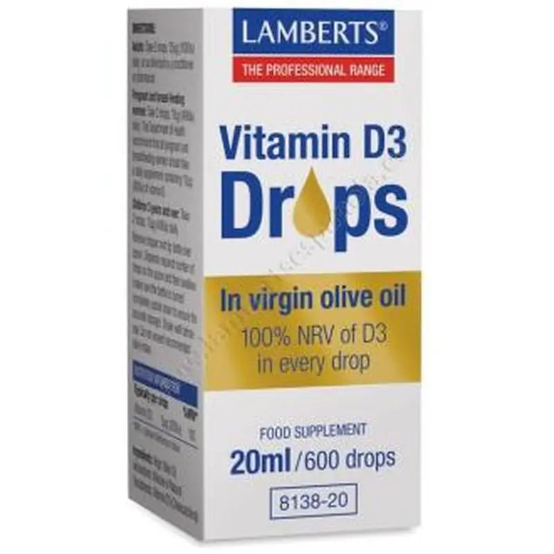 Lamberts Vitamin D3 Drops 20Ml.
