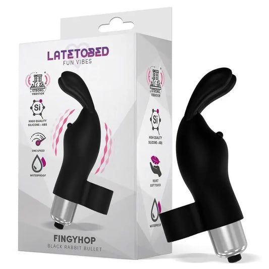 Latetobed Vibrating Bala Vibradora With Siicona Bunny Black