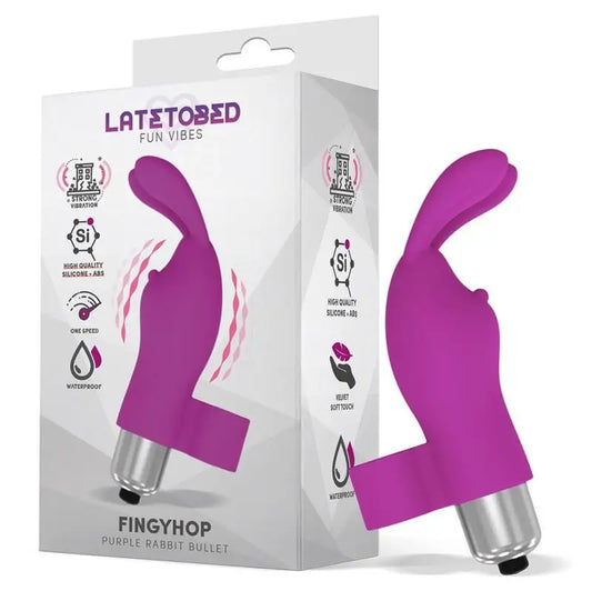 Latetobed Vibrating Bullet With Silicone Bunny Purple