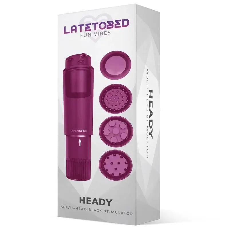Latetobed Heady Stimulator With 4 Heads Purple