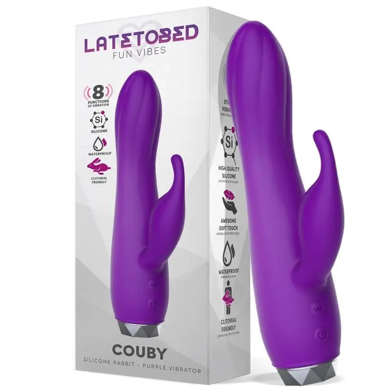 Latetobed Purple Silicone Bunny Vibrator