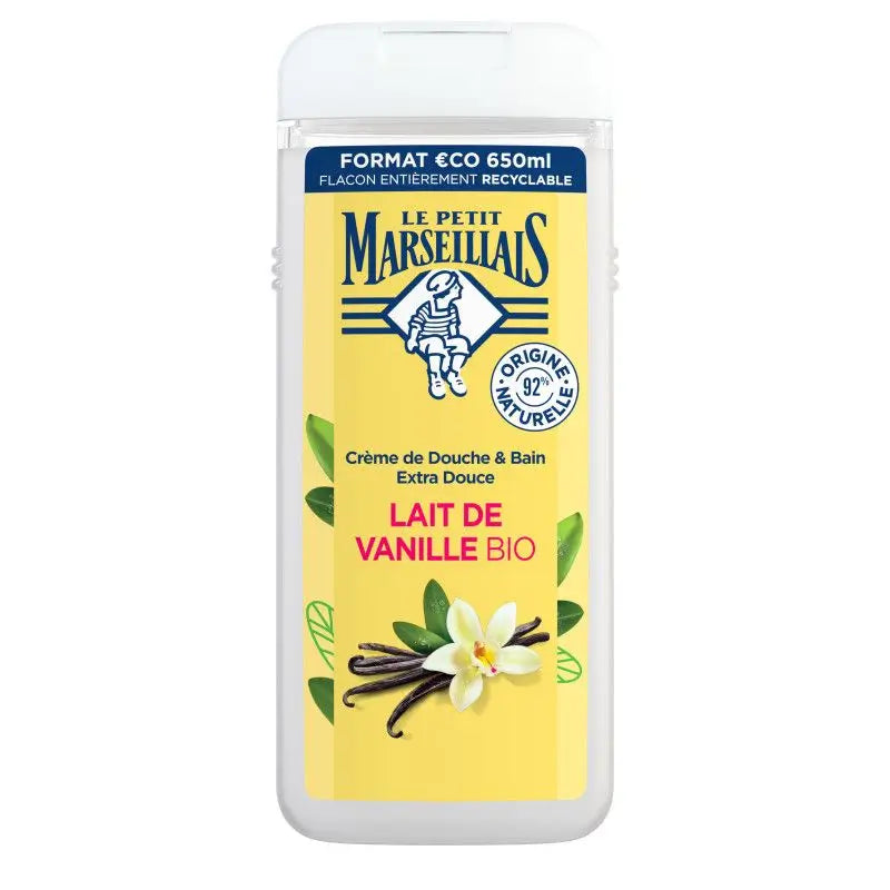 Le Petit Marseillais Extra Gentle Body Shower Gel, Organic Vanilla Milk , 650 ml