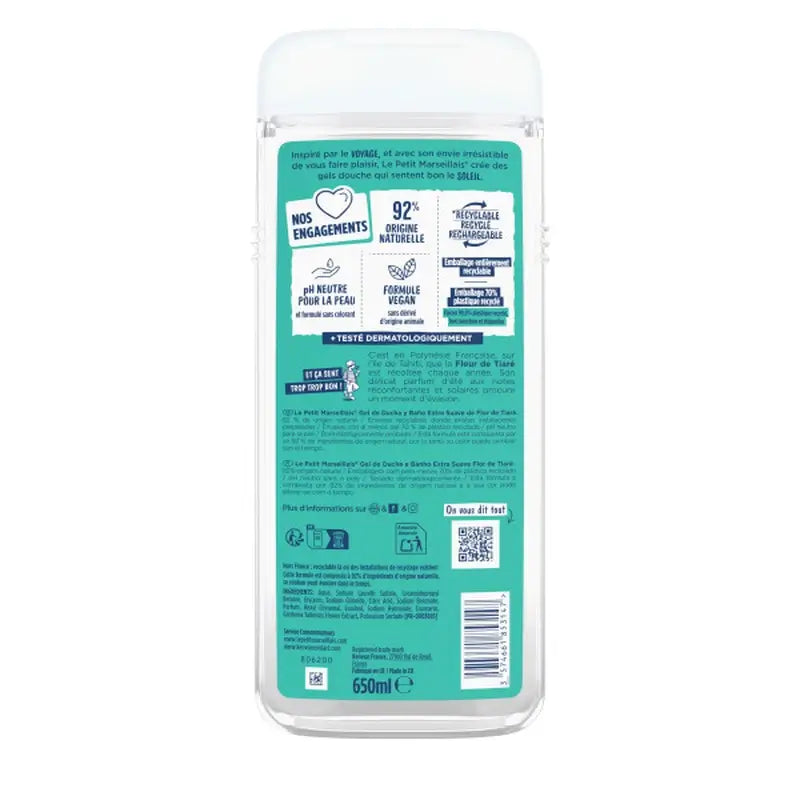Le Petit Marseillais Extra Gentle Tiare Flower Shower Gel, 650 ml