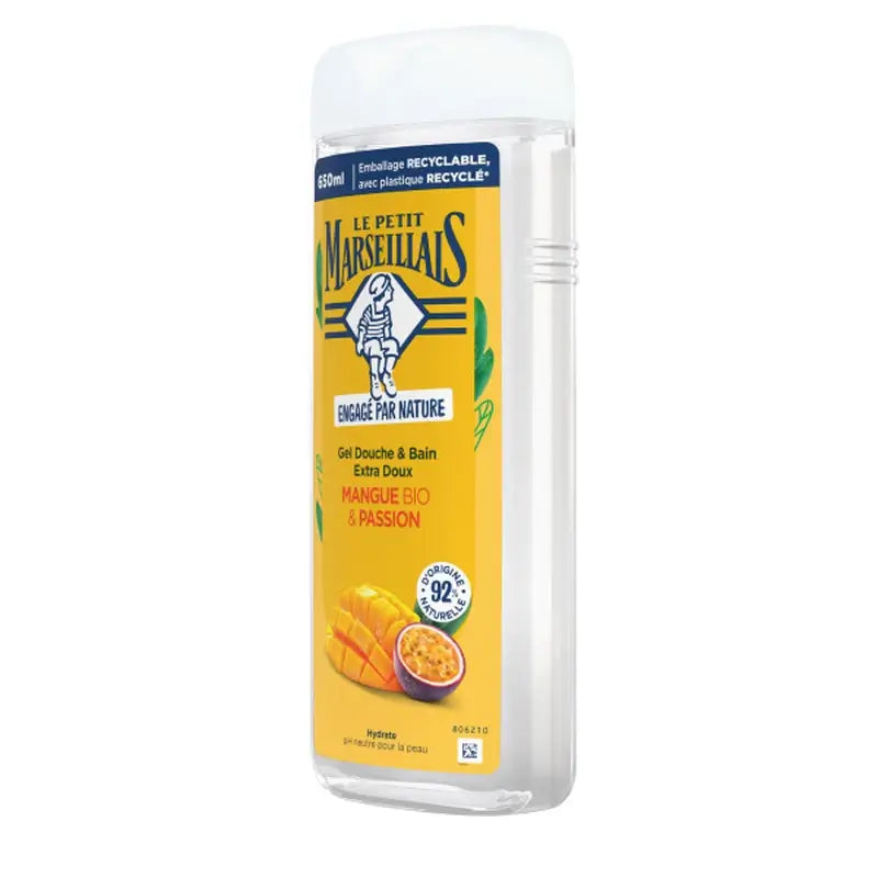Le Petit Marseillais Extra Gentle Shower Gel with Organic Mango and Passion Fruit, 650 ml