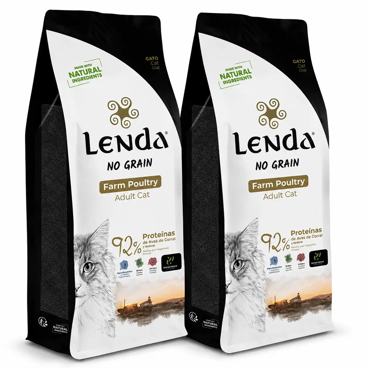 Lenda Cat Poultry Grain Free, 2 X 2 kg