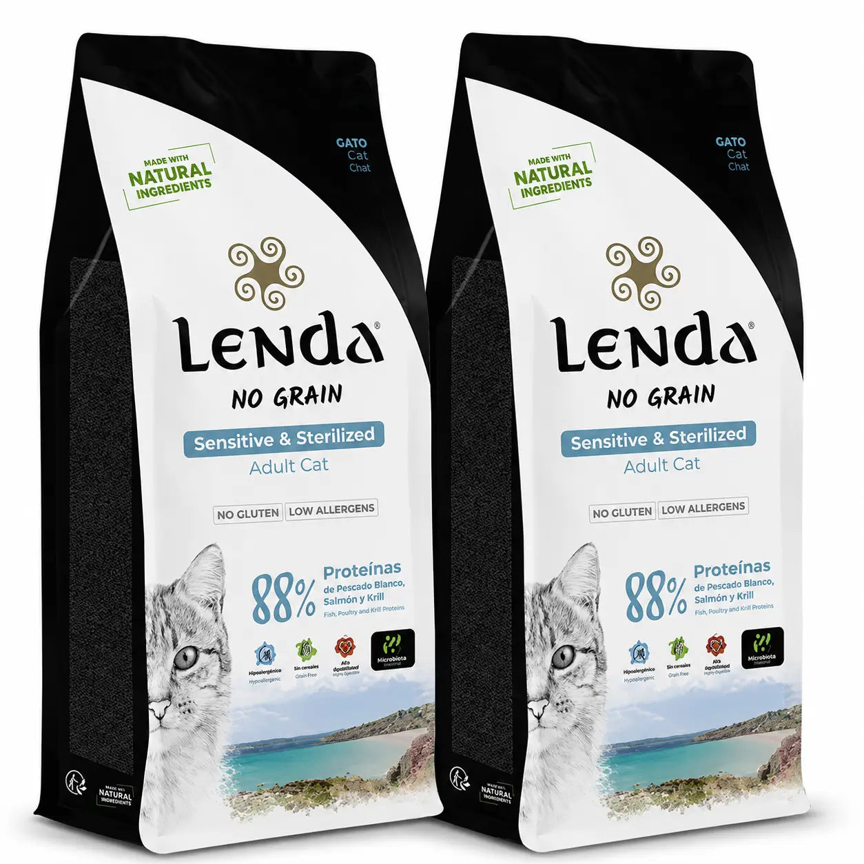Lenda Sensitive Cat Sterilised Grain Free, 2 X 7 kg