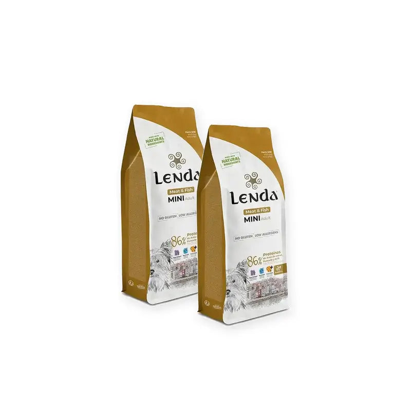 Lenda Mini Dog Food – Meat and Fish, 2 x 2 kg pack