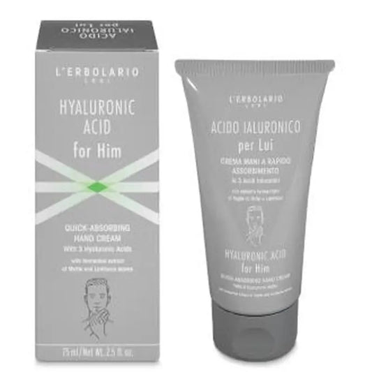 L'Erbolario Men's Hyaluronic Acid Hand Cream 75Ml.