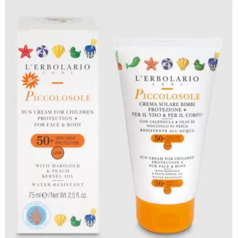 L'Erbolario Piccolosole Children's Sun Cream Spf 50+ 75Ml.