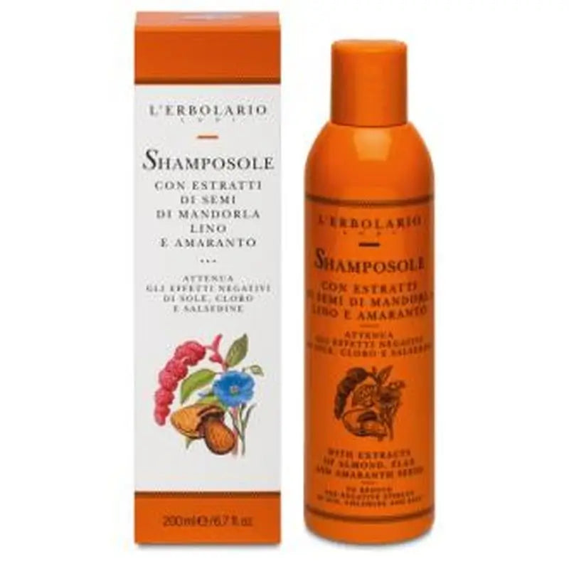 L'Erbolario Solar Shampoo Almond Seed Extract 200Ml.
