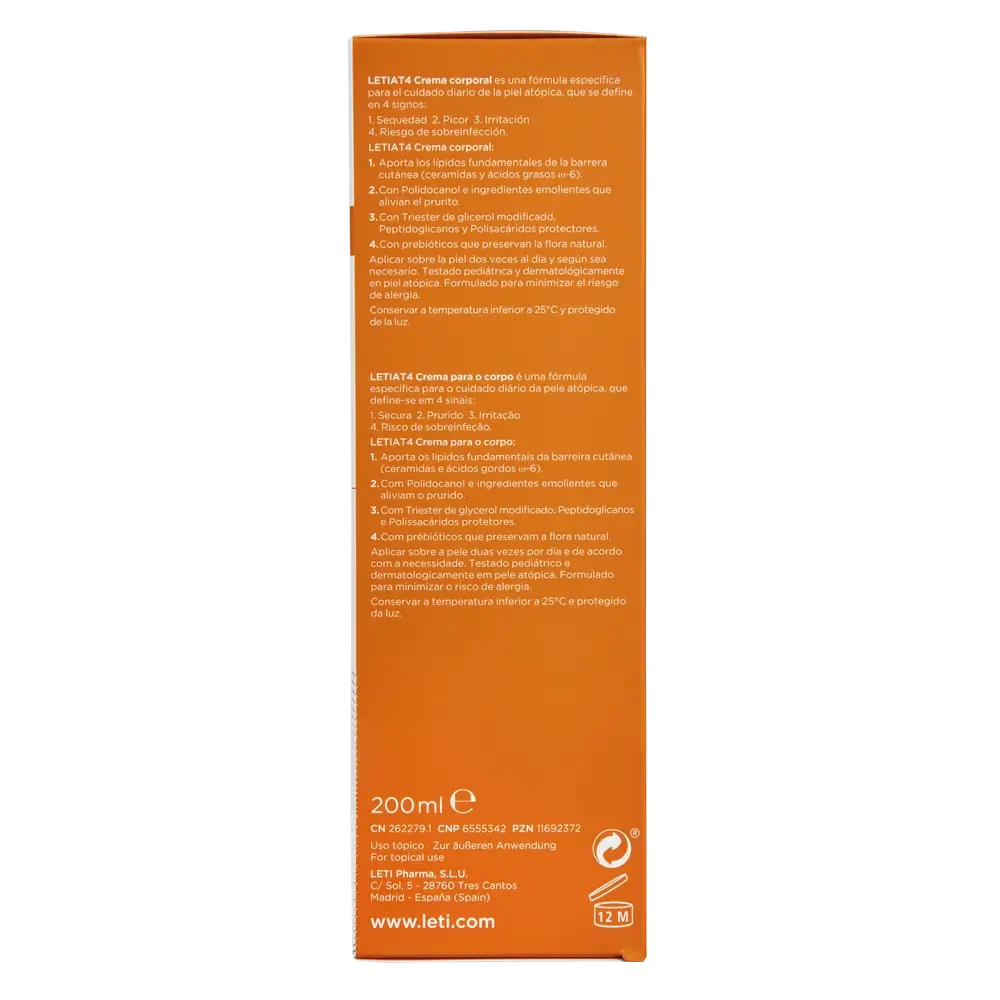 Letiat4 Body Cream, 200 ml