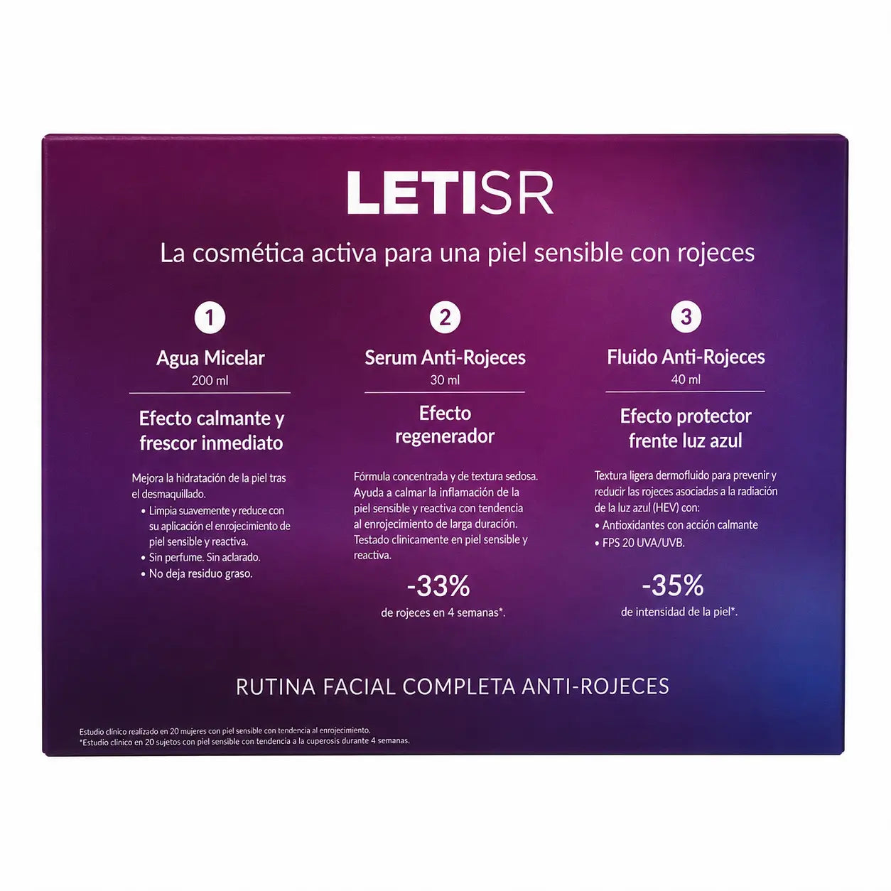 Leti SR Anti-redness Christmas Chest Serum + Fluid + Micellar Water Gift