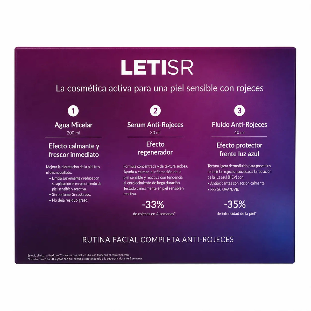 Leti SR Anti-redness Christmas Chest Serum + Fluid + Micellar Water Gift