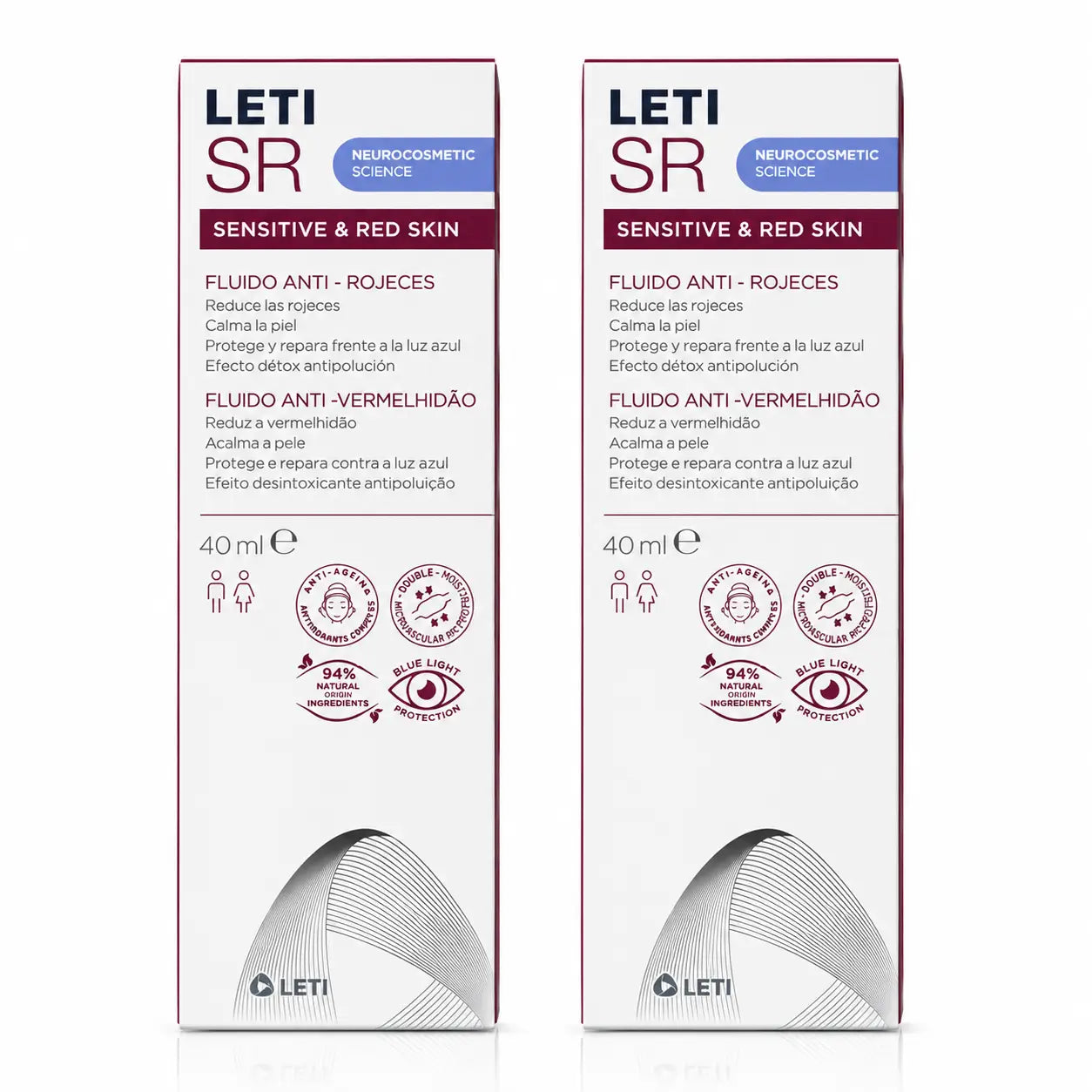 Leti SR Anti-Redness Fluid, 40 ml pack 2