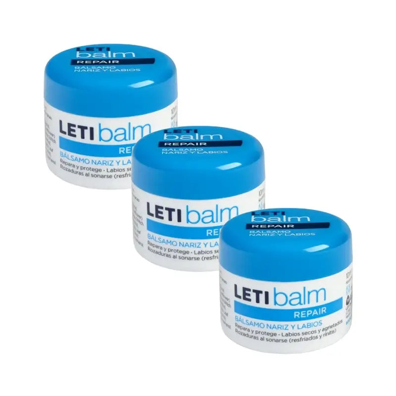 Letibalm Nose & Lip Repair Balm, 3X10 Ml