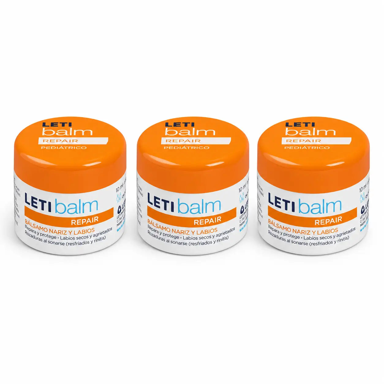 Letibalm Pediatric, Nose & Lip Repair Balm, 10 ml pack 3