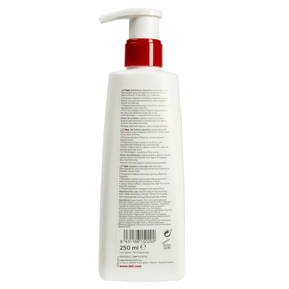 Letifem Woman Sensitive Intimate Gel, 250 ml