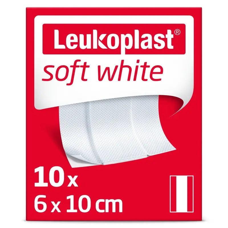 Leukoplast Soft White, 6 Cm X 10 Cm, 10 Pcs.