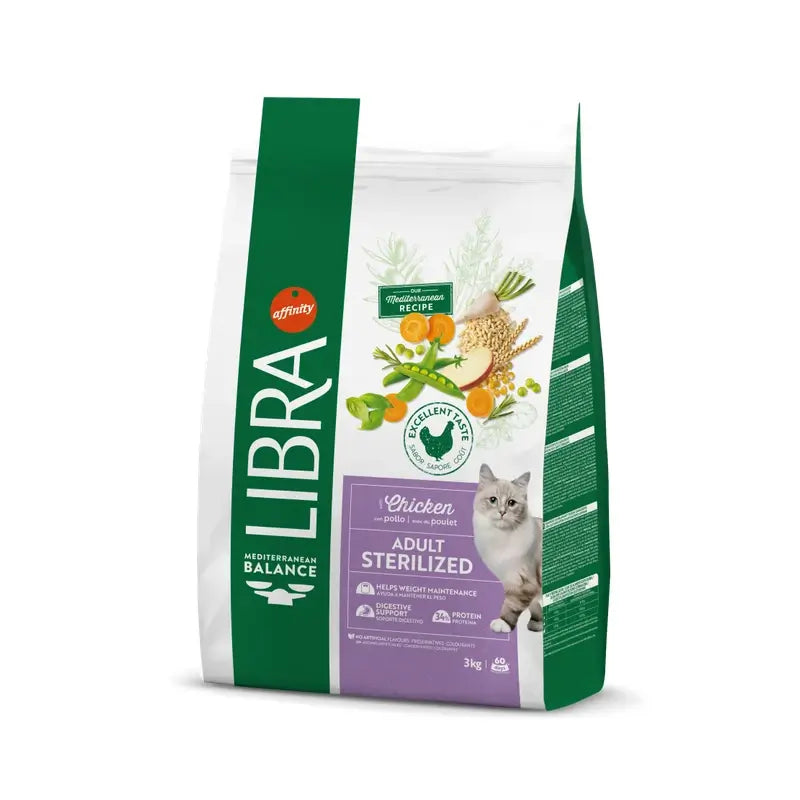 Libra Feline Adult Sterilised Chicken 3kg, cat food