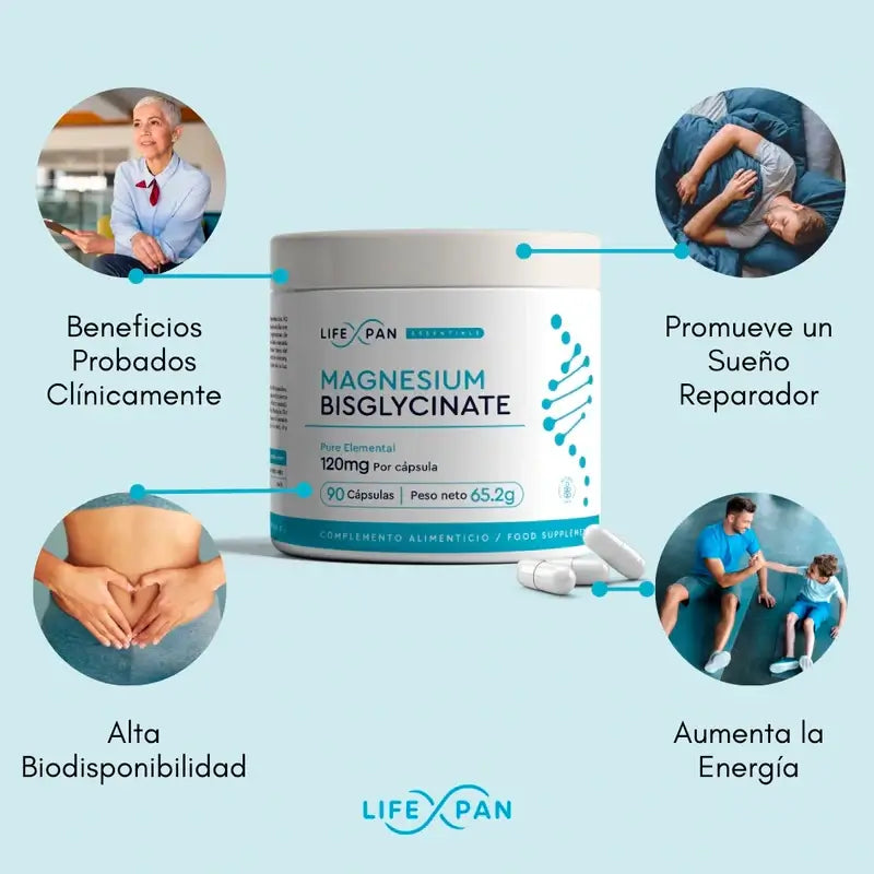 Lifexpan Magnesium Bisglycinate , 90 capsules